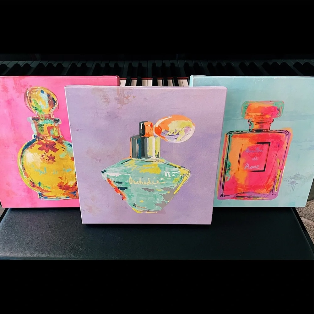 Set of three canvas art